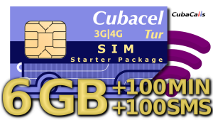 Cubacel Tur starter package (SIM-Card + Balance)